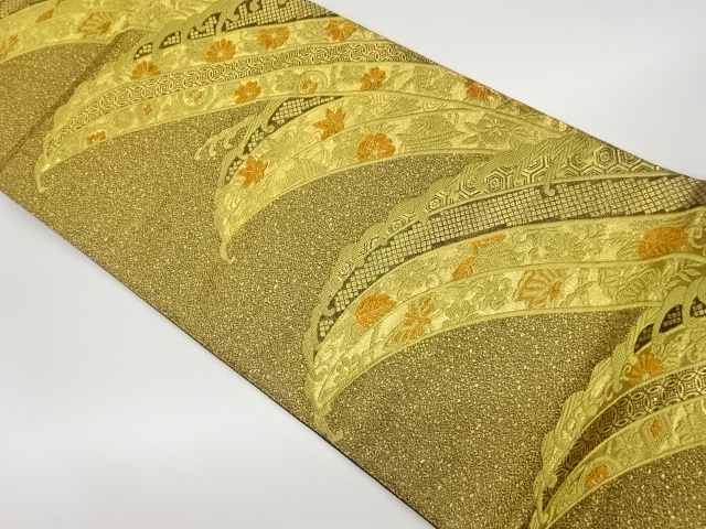 JAPANESE FUKURO OBI / WOVEN FLOWERS